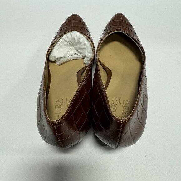 Naturalizer Womens Mali Pump Heel Brown Croc Size 10W - Picture 4 of 6